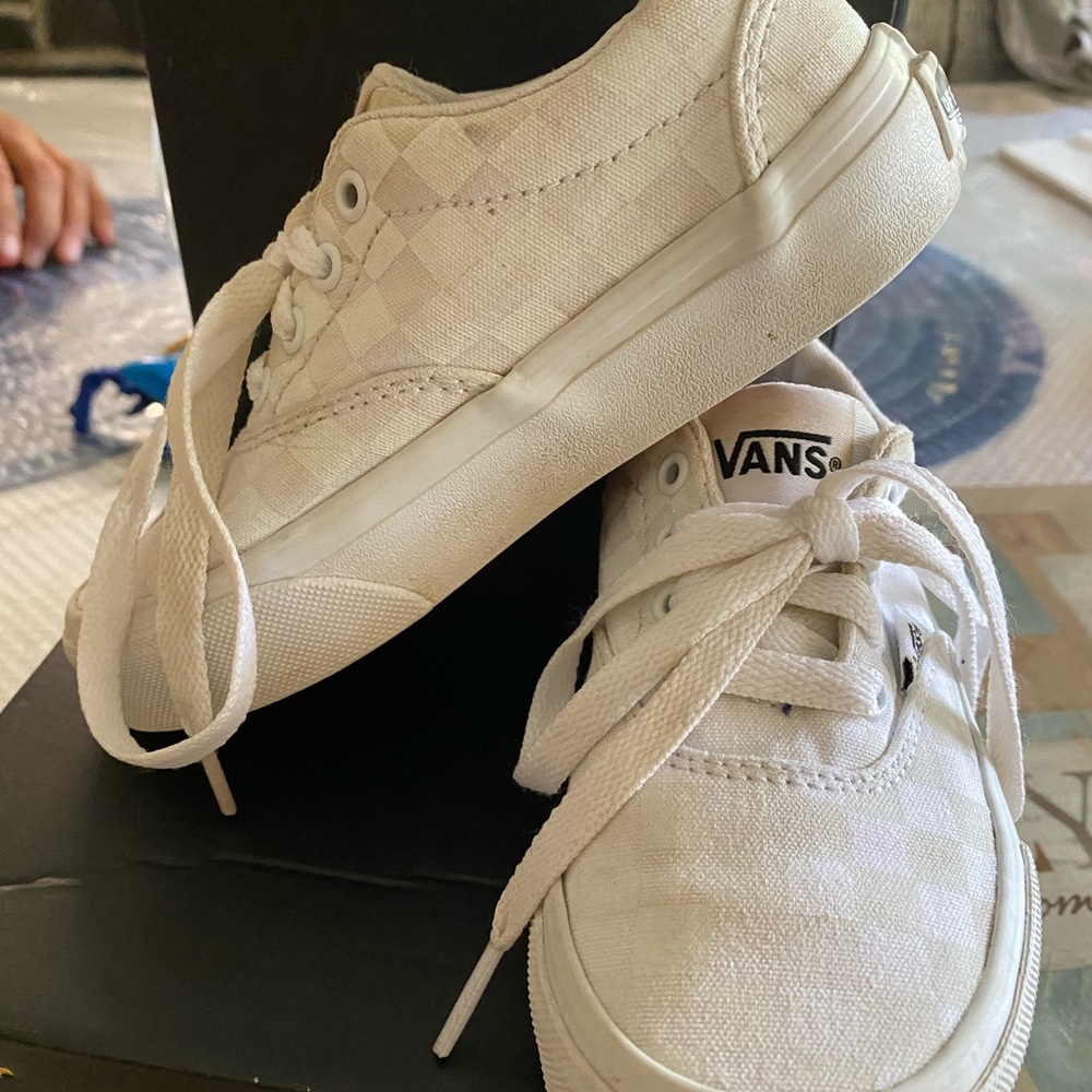 White checkered vans